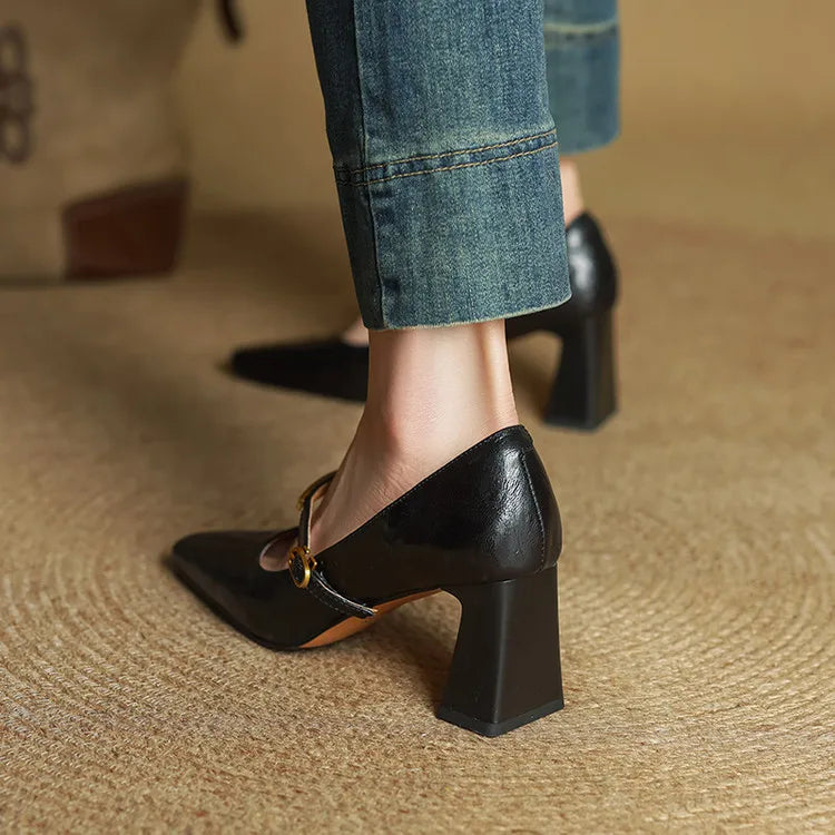 Tacones de cuero genuino Auria