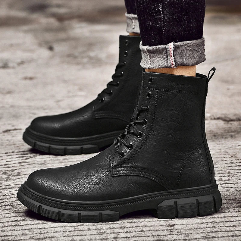 Bottes en cuir véritable