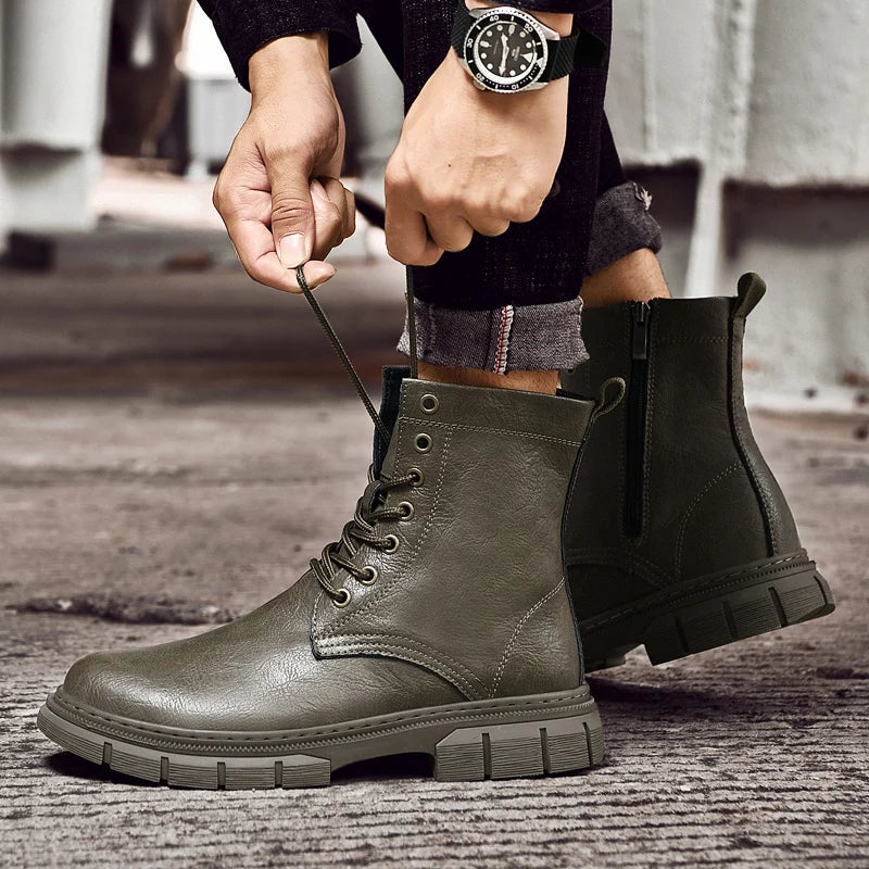 Bottes en cuir véritable