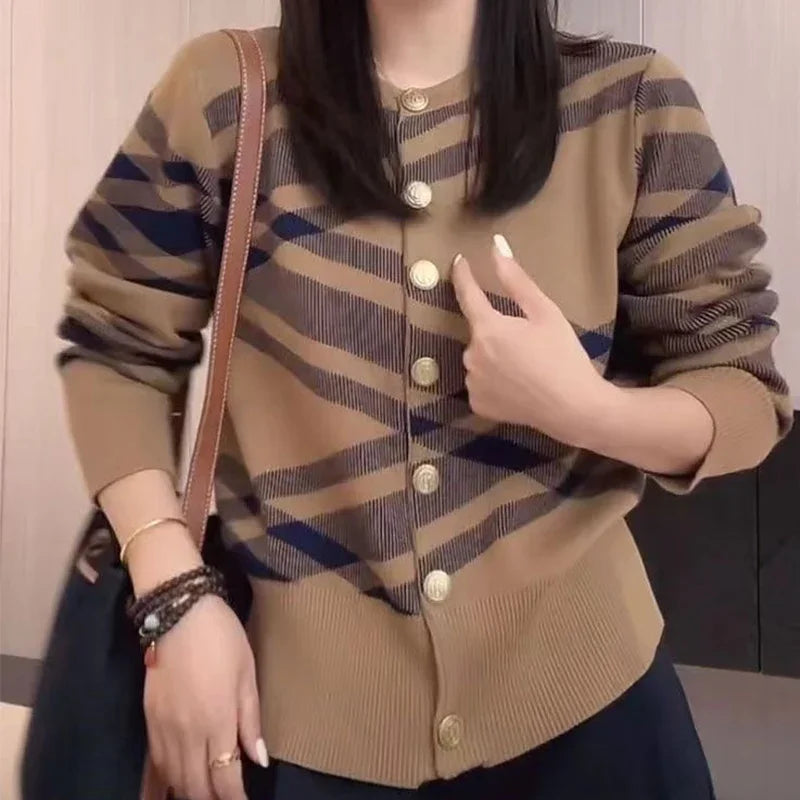 MARGOT CHECK CARDIGAN