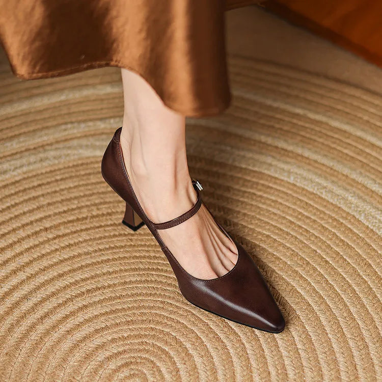 Tacones Samara de cuero genuino