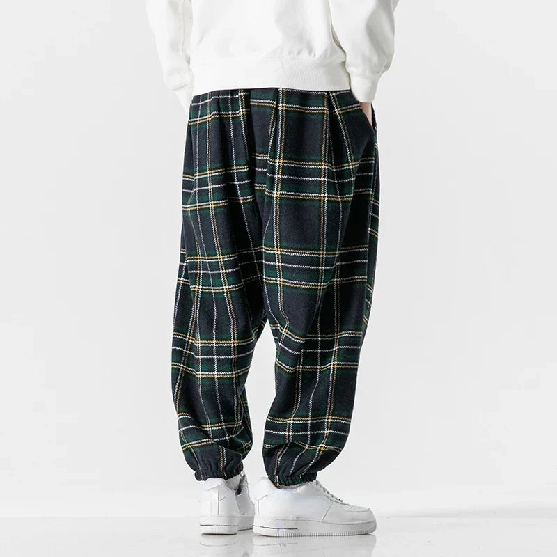 Pantalon de jogging décontracté à carreaux