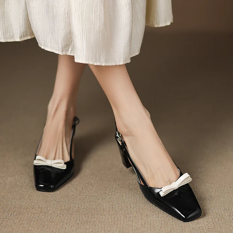 Tacones Melani de cuero genuino