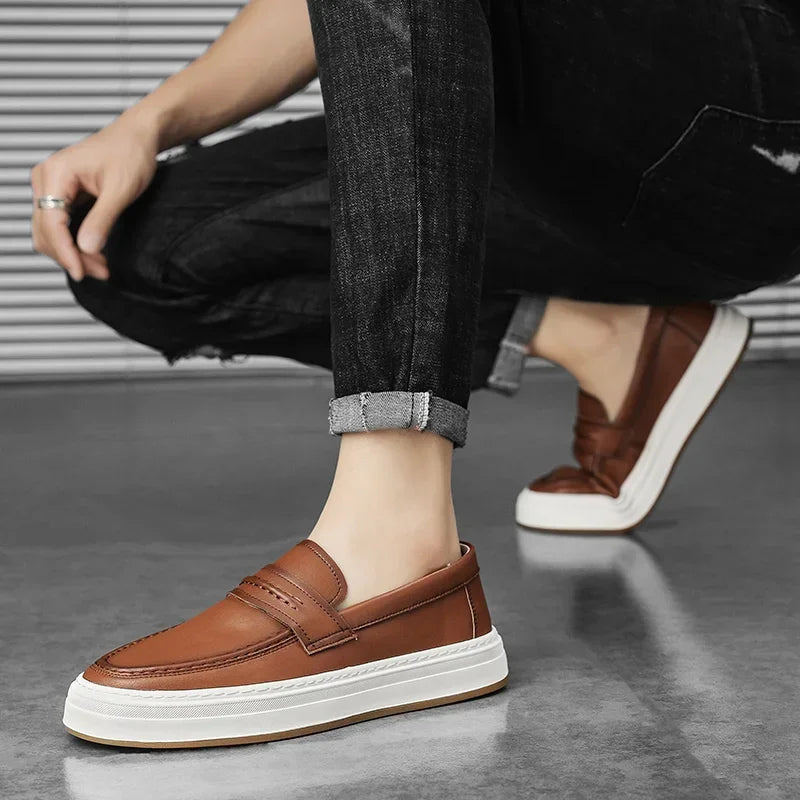 Mocasines Moico de cuero genuino