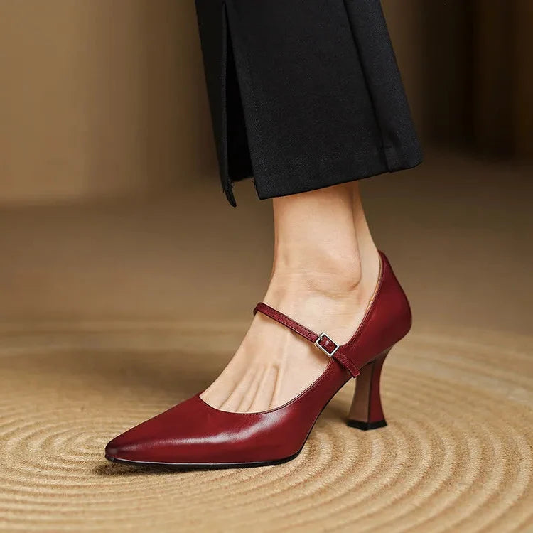 Tacones Samara de cuero genuino