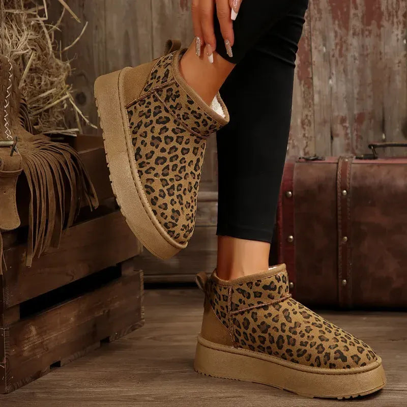 Leopard Vinterstøvletter