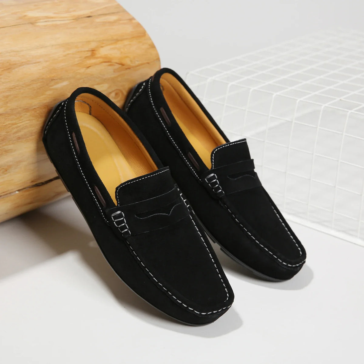 Mocasines Fletro de ante auténtico