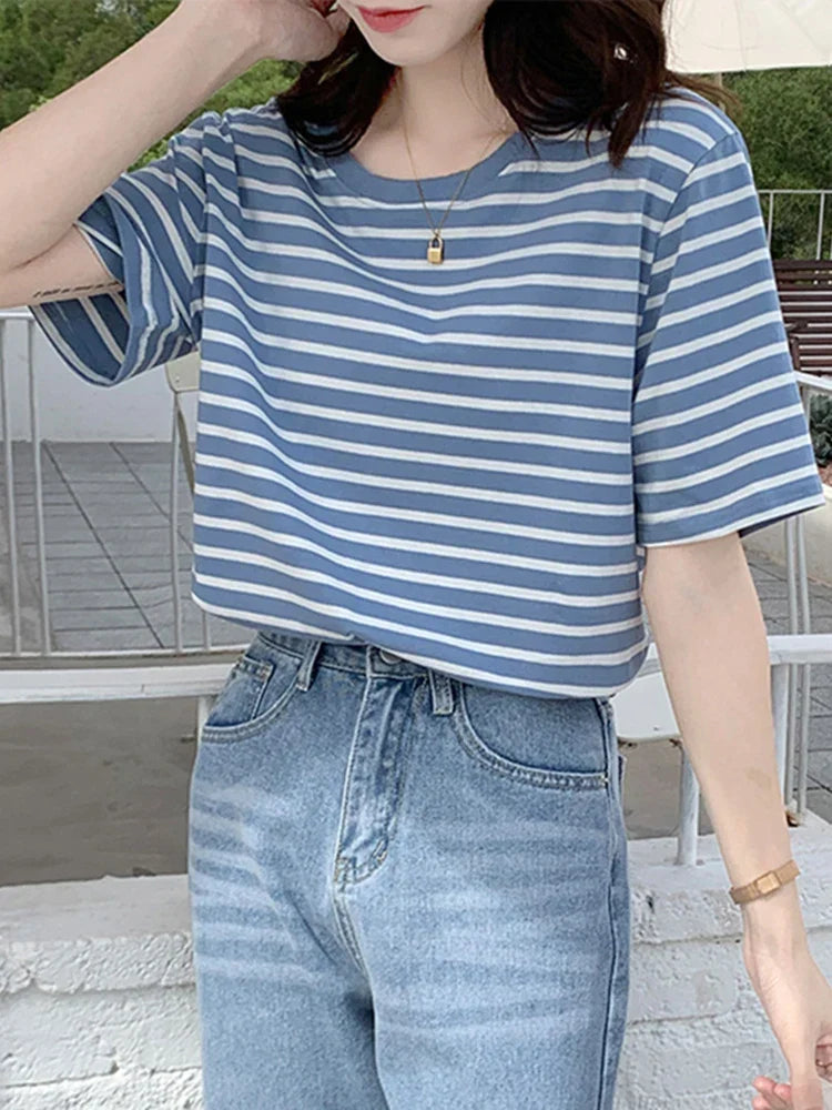 Camicia in cotone a righe Joslyn