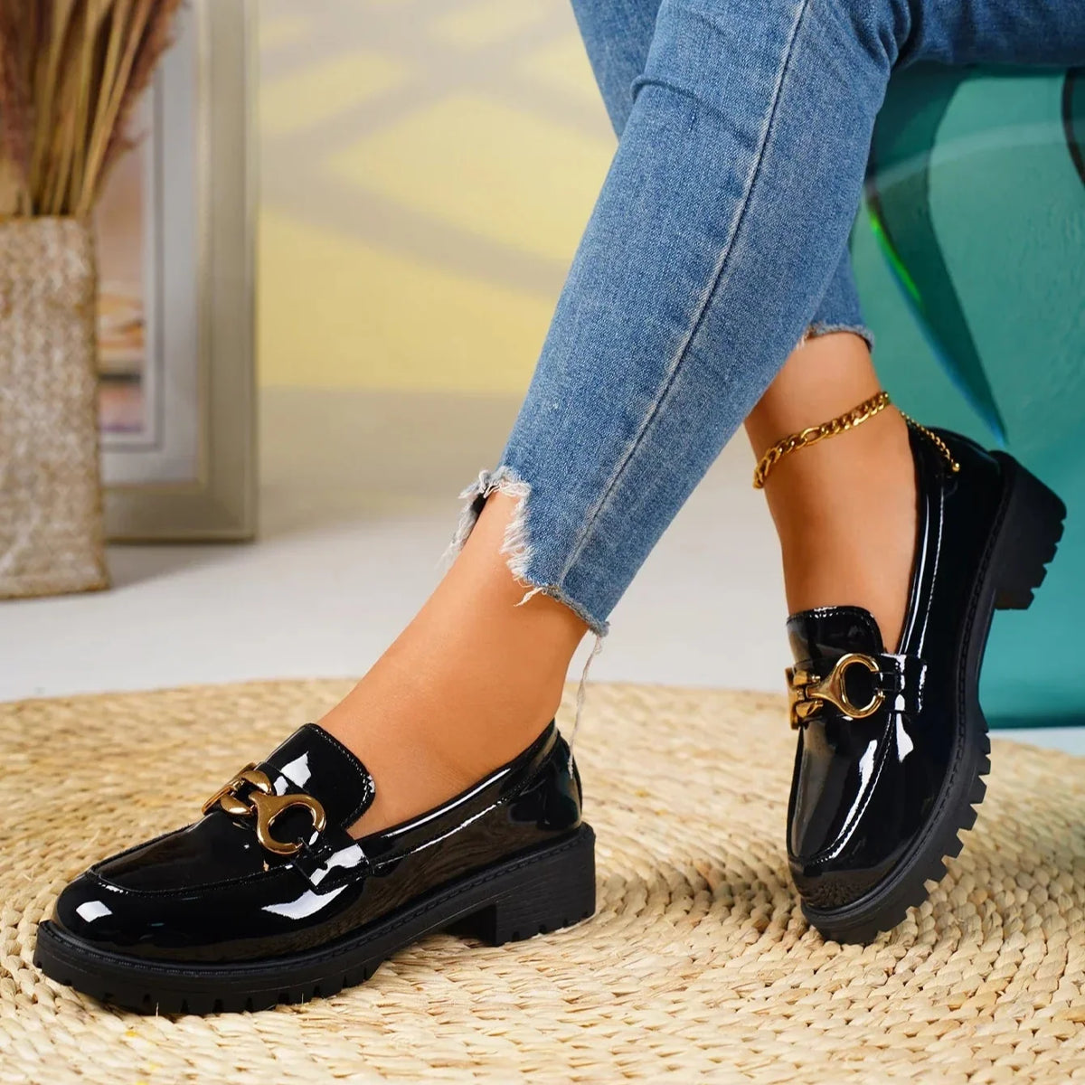 Mocassins Marlis em pele