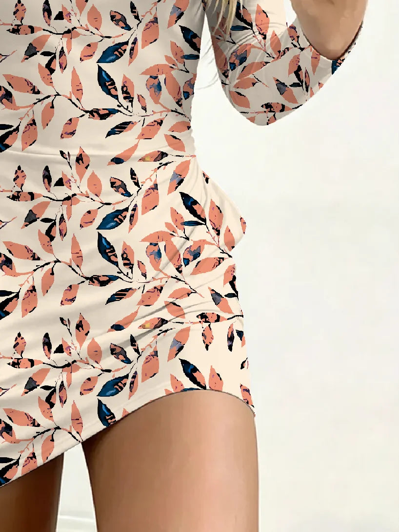 LIVIA LEAF PRINT DRESS