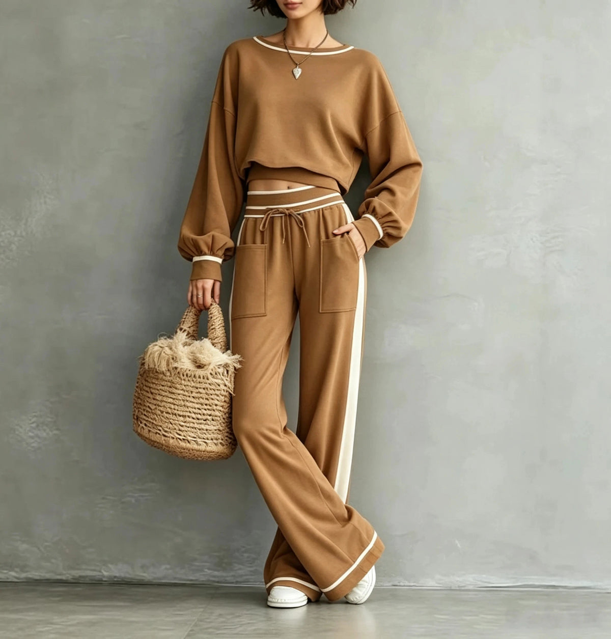 AMANDINE CONTRAST LOUNGE SET