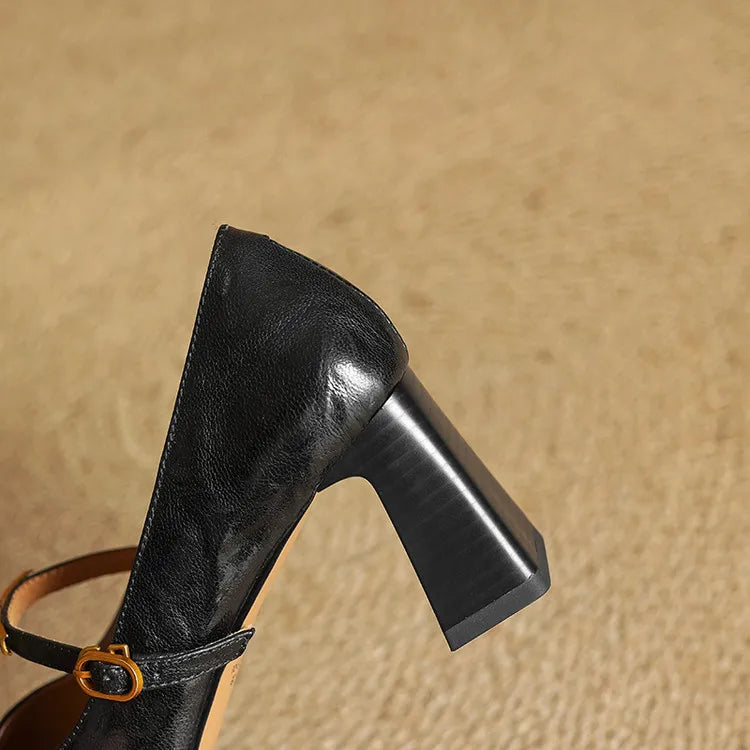 Tacones de cuero genuino Auria