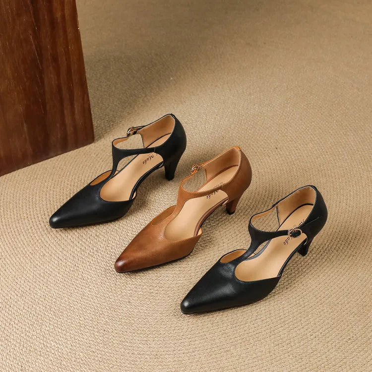 TRIANA GENUINE LEATHER HEELS