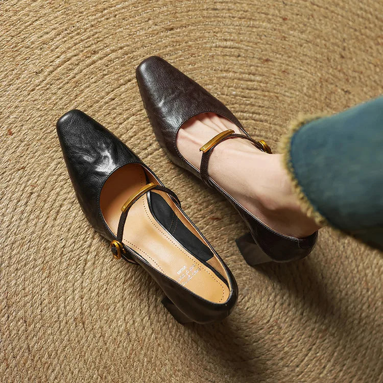 Tacones de cuero genuino Auria