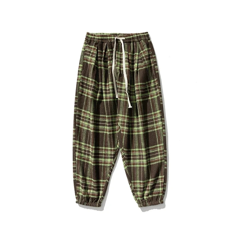 Pantalon de jogging décontracté à carreaux