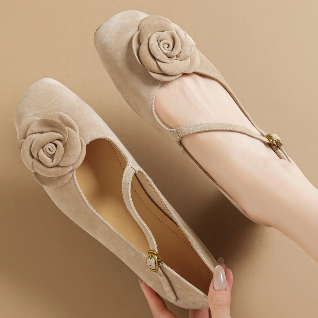 THEORA SUEDE MARY JANE HEELS