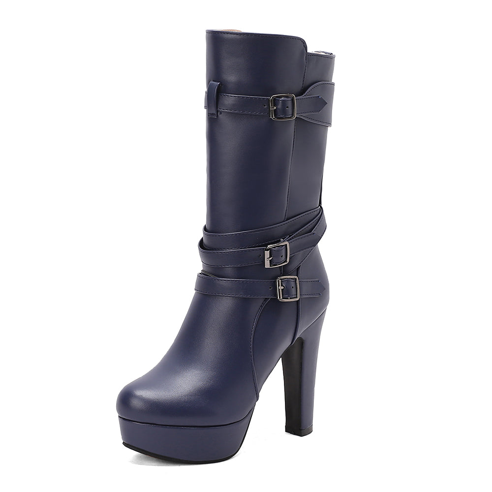 Vivienne Stiefel bis zur Mitte der Wade