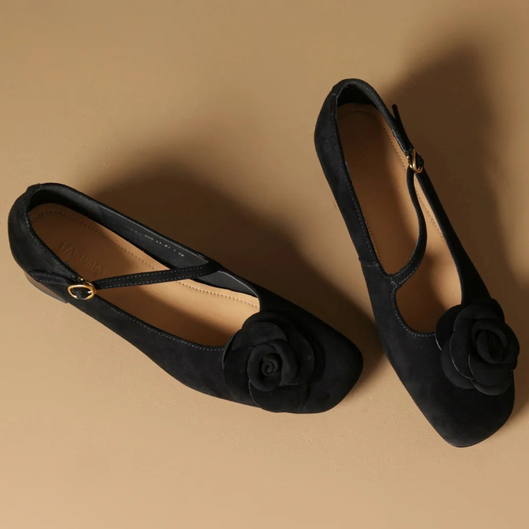 THEORA SUEDE MARY JANE HEELS