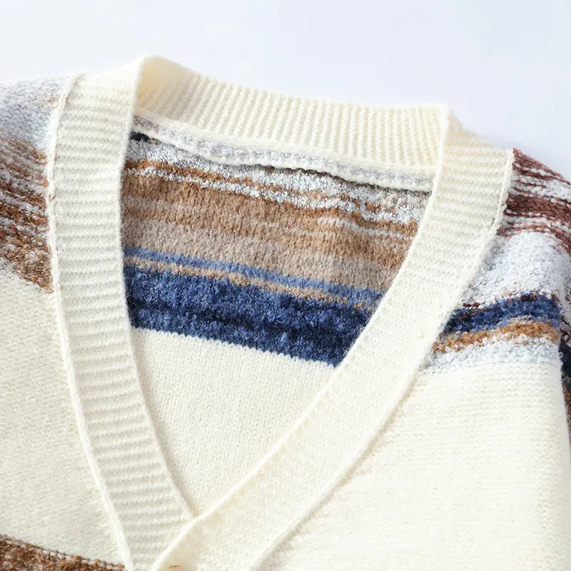 Santorini Strickjacke mit abstraktem Muster