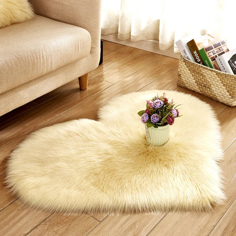 VELVA HEART PLUSH RUG
