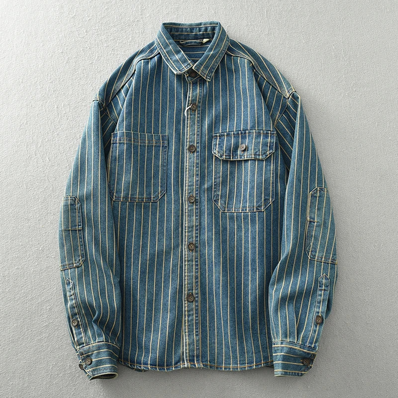 Camicia vintage in cotone con bottoni