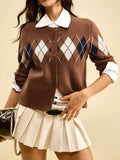 CECILE ARGYLE CARDIGAN