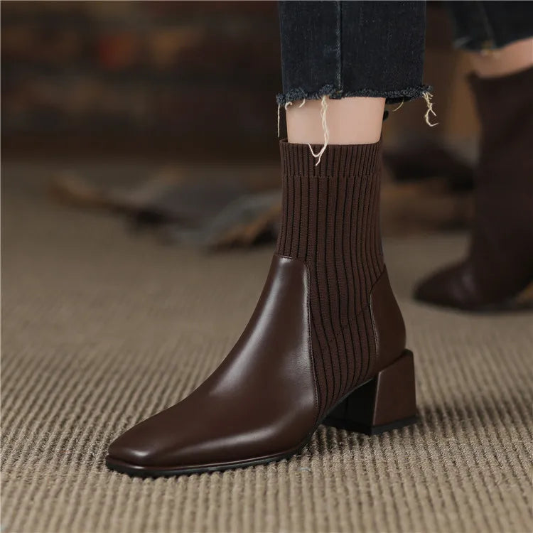 BOTINS EM MALHA AVERAINE