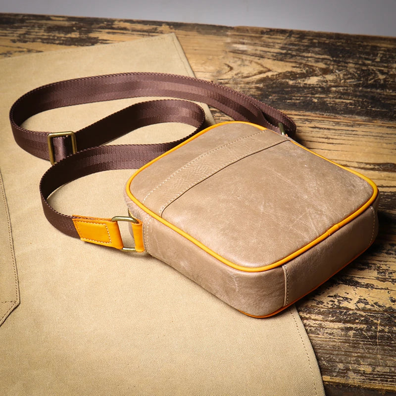Asher crossbodytas van echt leer