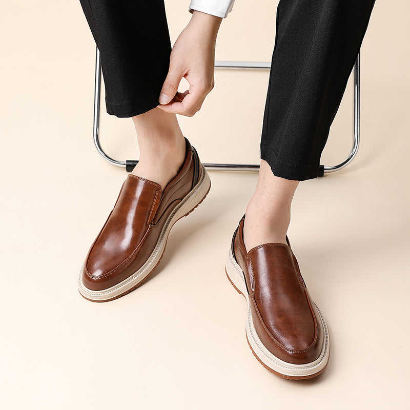 Zapatos sin cordones de cuero pulido Daren