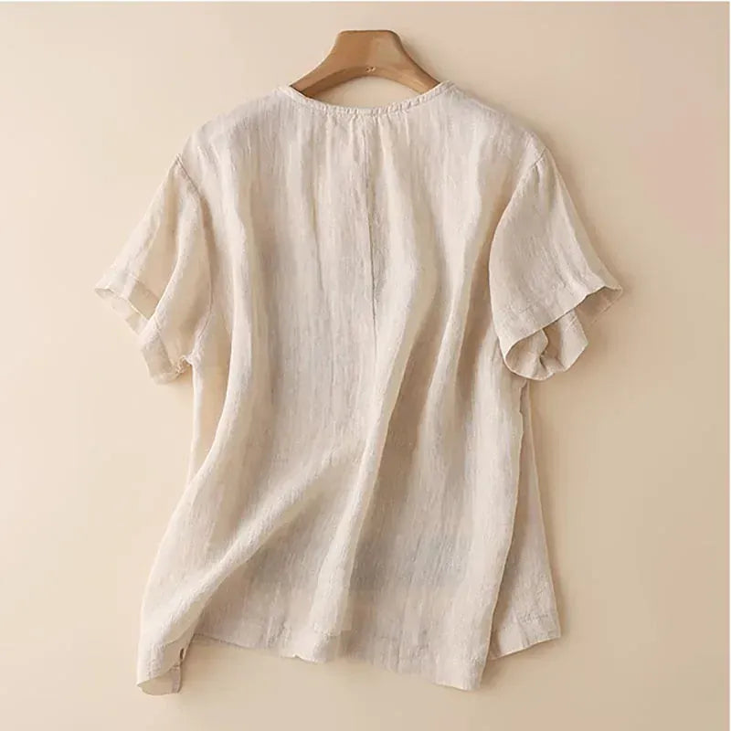 Blusa Suncrest in cotone e lino