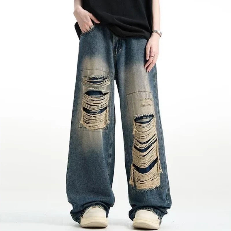 Denim ample usé