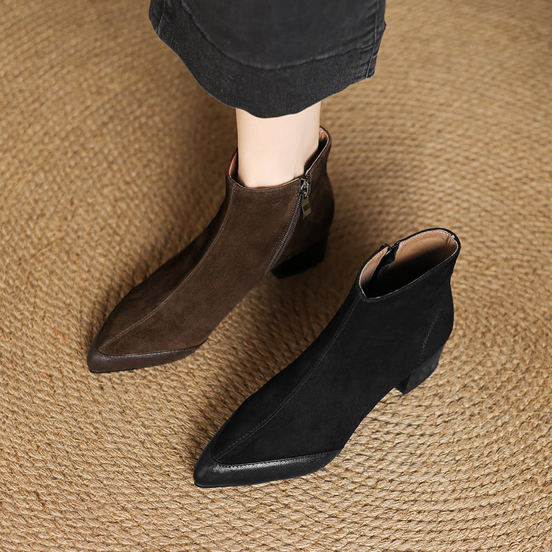 Botins Evie em Camurça Genuína