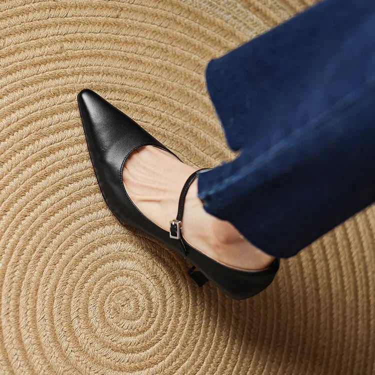 Tacones Samara de cuero genuino