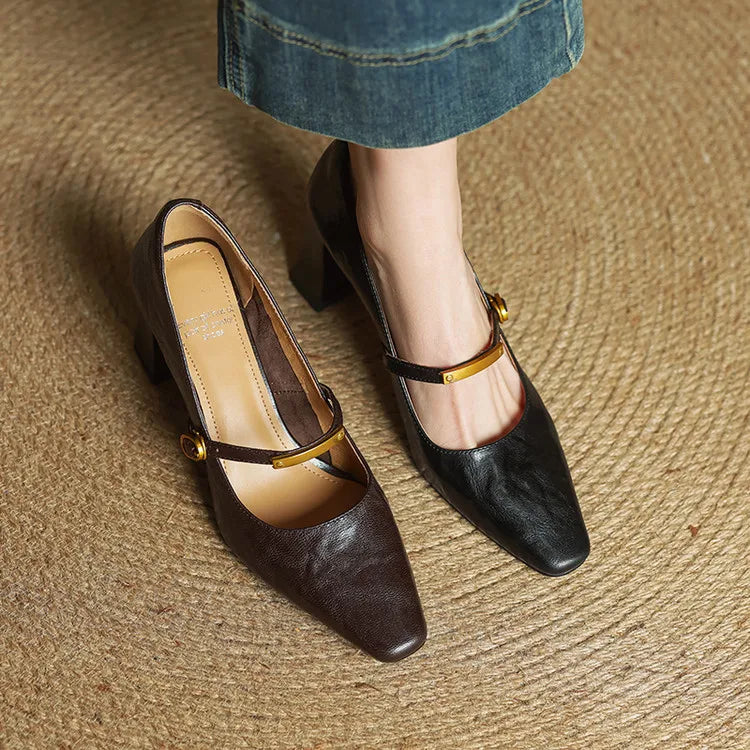Tacones de cuero genuino Auria