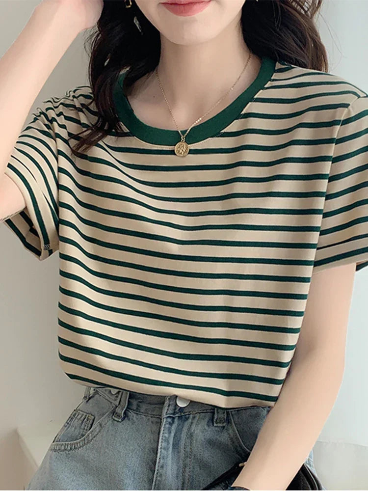 Camicia in cotone a righe Joslyn