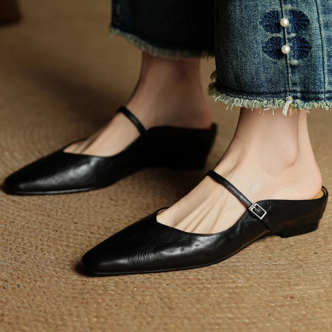 EVELIS GENUINE LEATHER MULES
