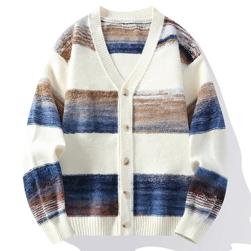 Santorini Strickjacke mit abstraktem Muster