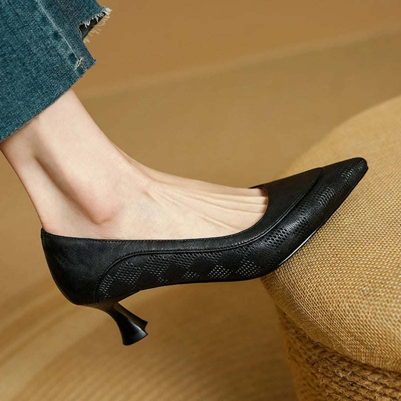 BELLE GENUINE LEATHER HEELS