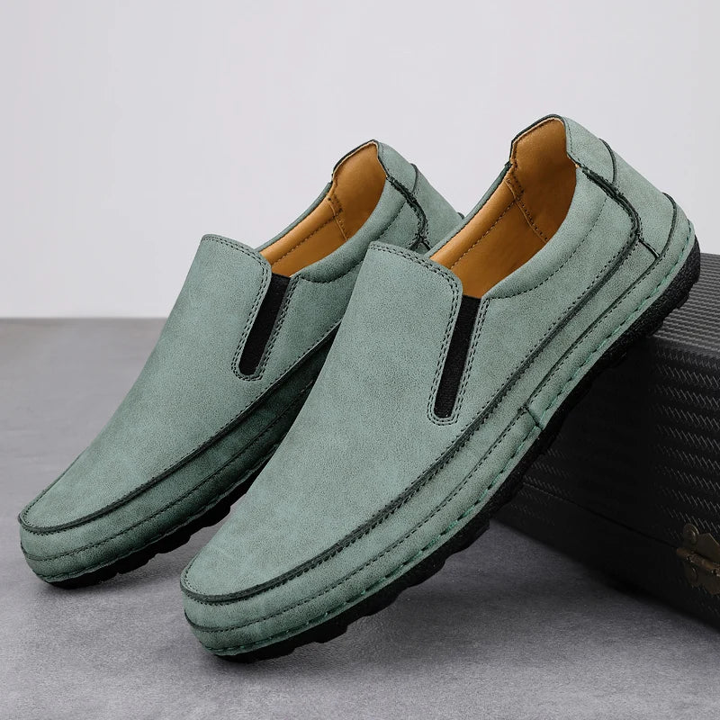 Larvis loafers i ægte læder