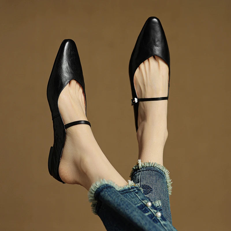 MULES EVELIS DE CUERO GENUINO