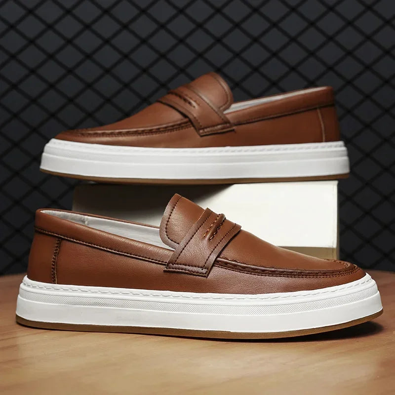 Mocasines Moico de cuero genuino
