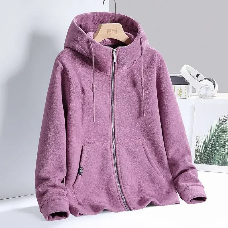 Hoodie Klara com fecho de correr