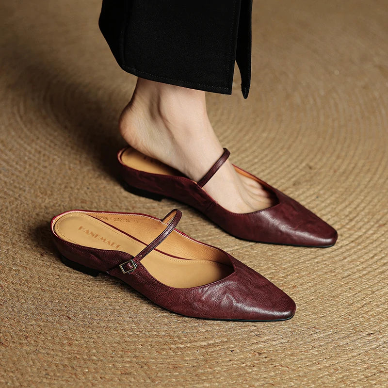 MULES EVELIS DE CUERO GENUINO