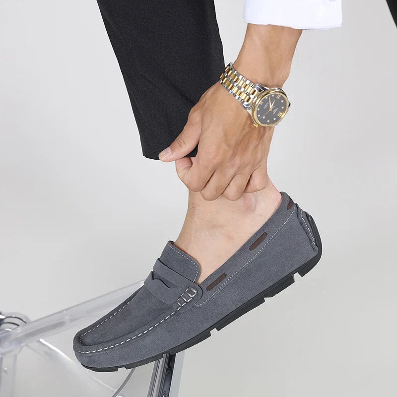 Mocasines Fletro de ante auténtico