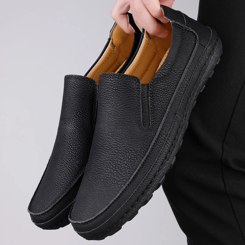 Larvis loafers i ægte læder