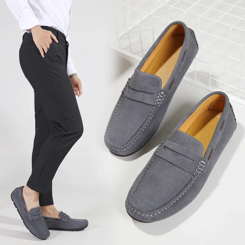 Mocasines Fletro de ante auténtico