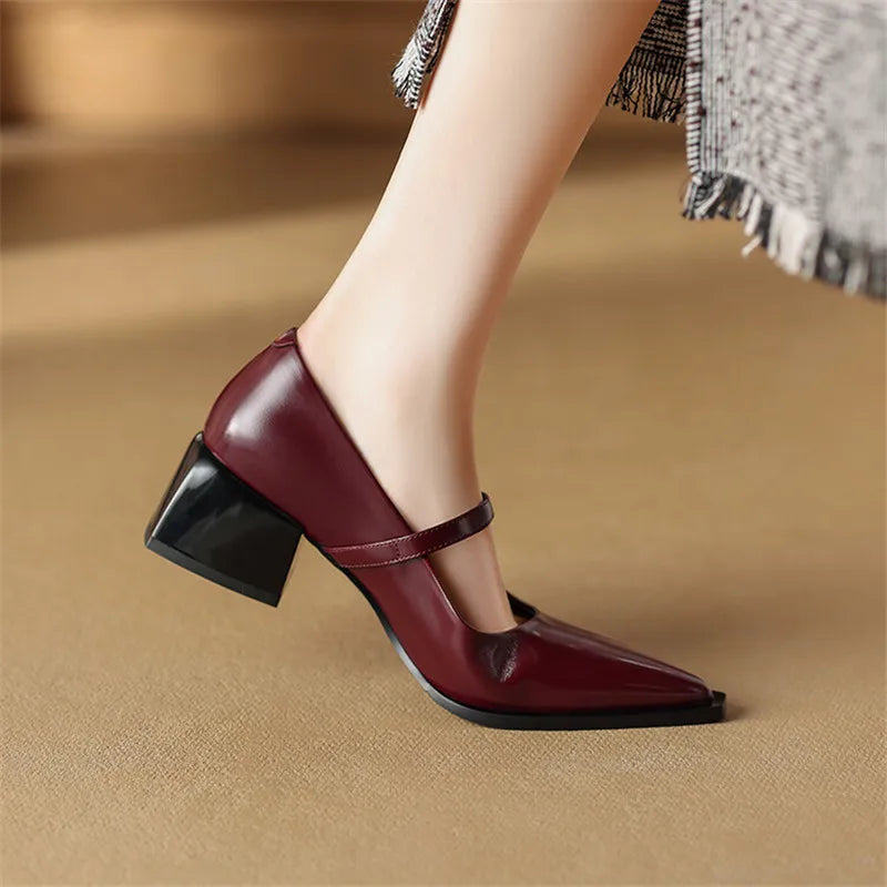 Tacones Allure de cuero genuino