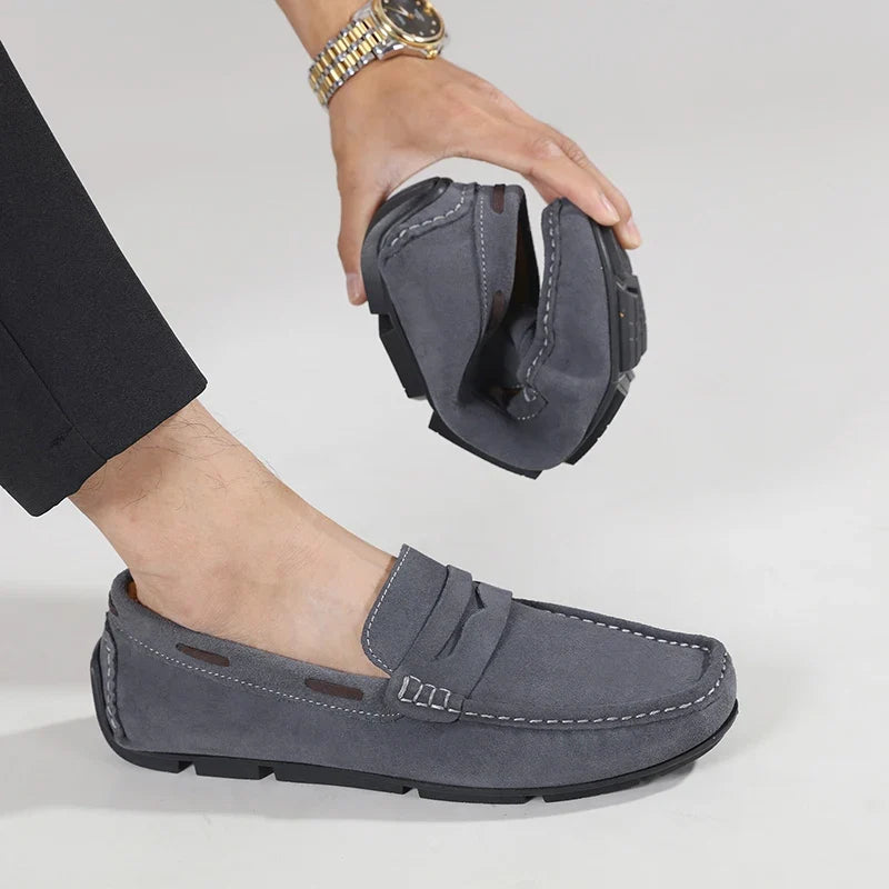 Mocasines Fletro de ante auténtico