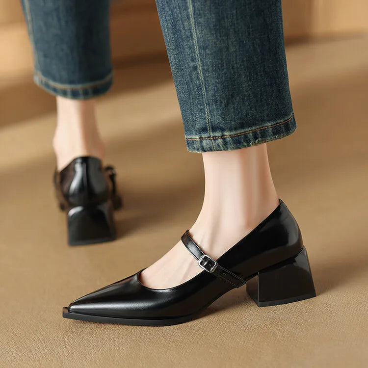 Tacones Allure de cuero genuino