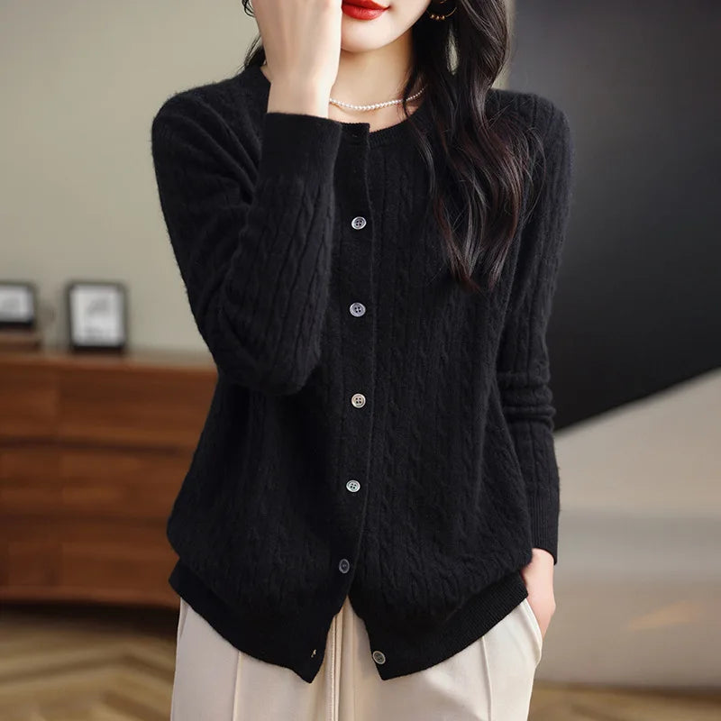 Cardigan en maille torsadée Veronica